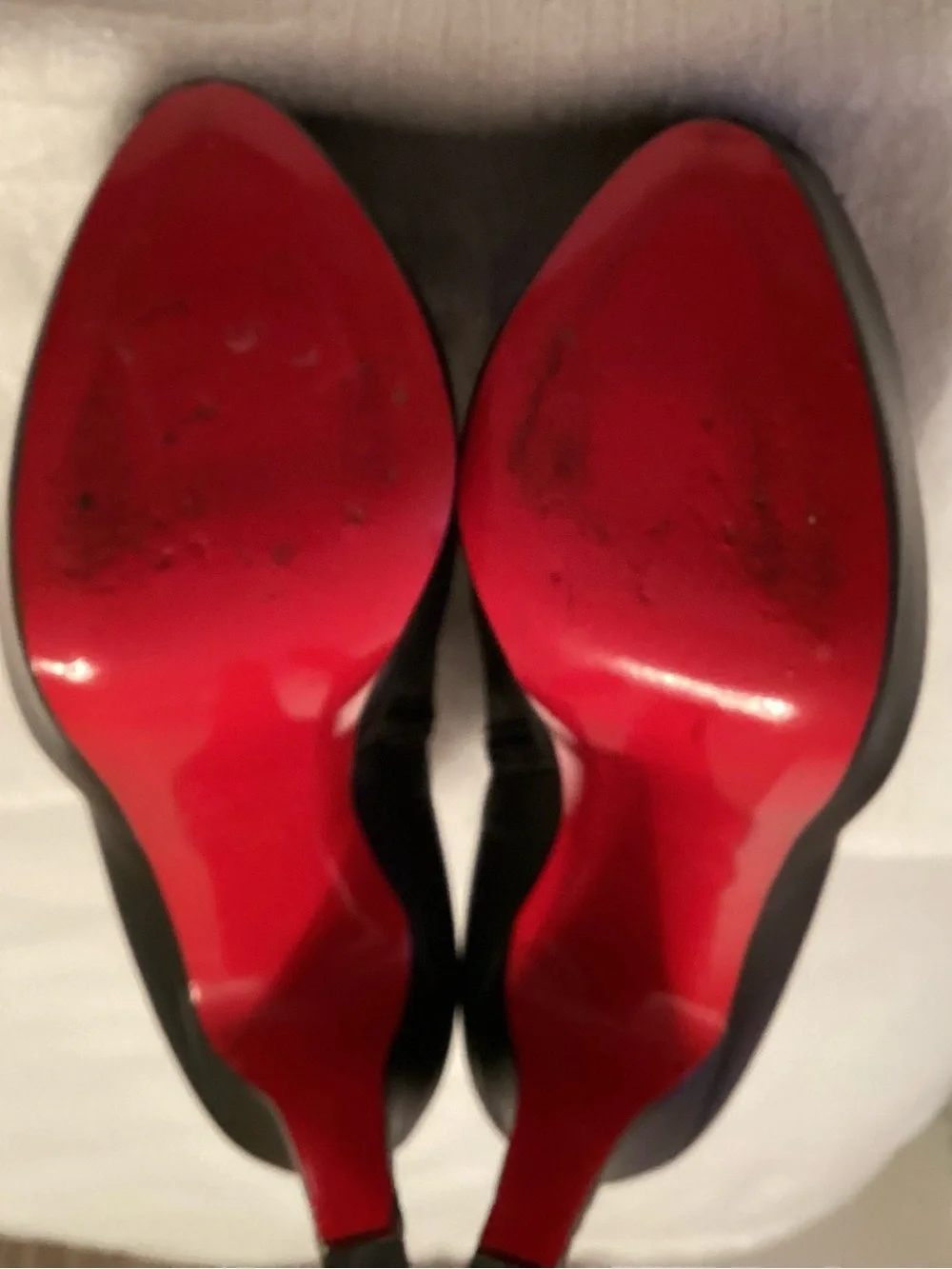 Christian Louboutin Recouzetta Black Leather Ankle Boots SZ 39.5